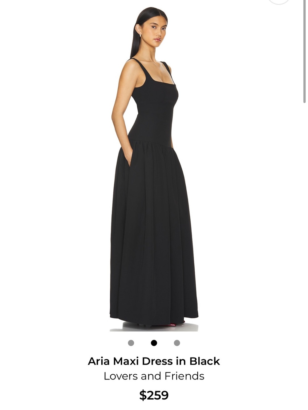 ISO **** Lovers + Friends Black Aria Maxi Dress medium or small!!!